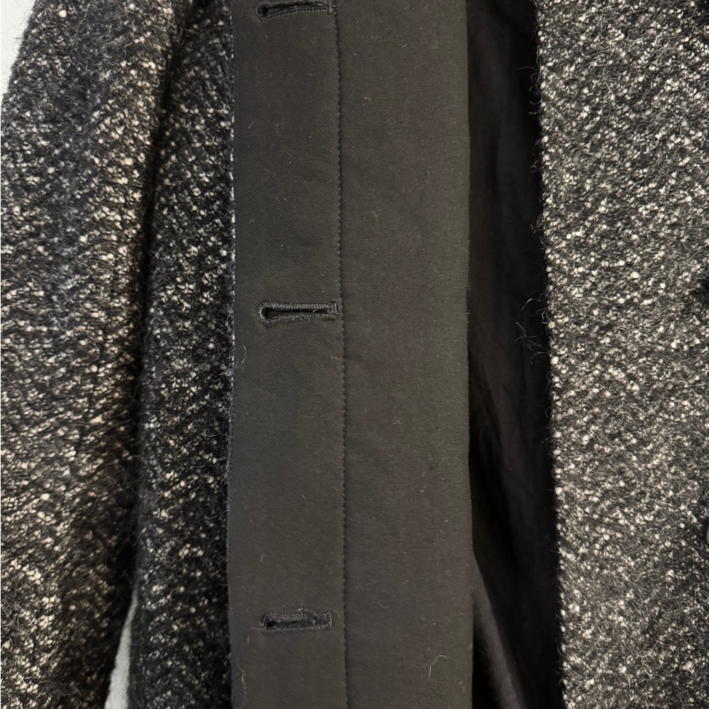 Maje Wool and Lambskin Tweed Coat - Picture 4 of 4